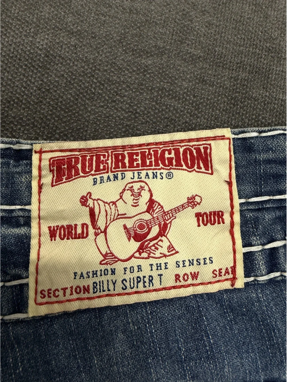 True Religion Denim Shorts Size 28 Blue Distressed Style